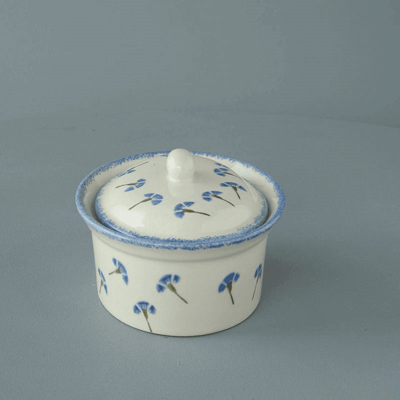 Cornflower Oval Butter Dish, 400ml