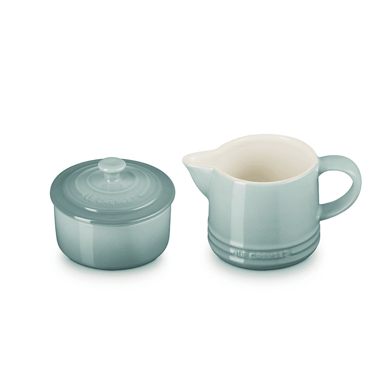 Stoneware Signature Milk and Sugar Set, Sea Salt