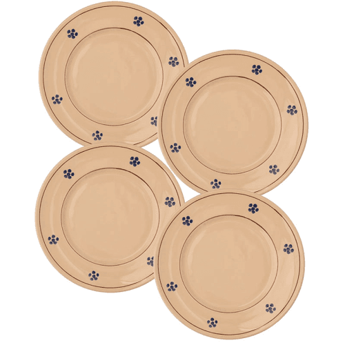 Image showing the Fiore Set of 4 Dinner Plates, D25cm, cream product.