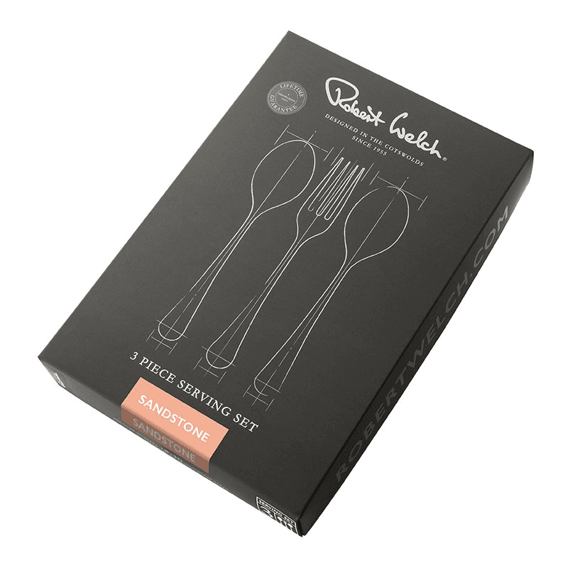 Sandstone 3 Piece Serving Set, Stainless Steel