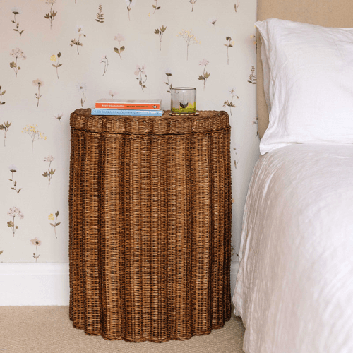Image showing the Shell Side Table / Laundry Basket, Teak product.