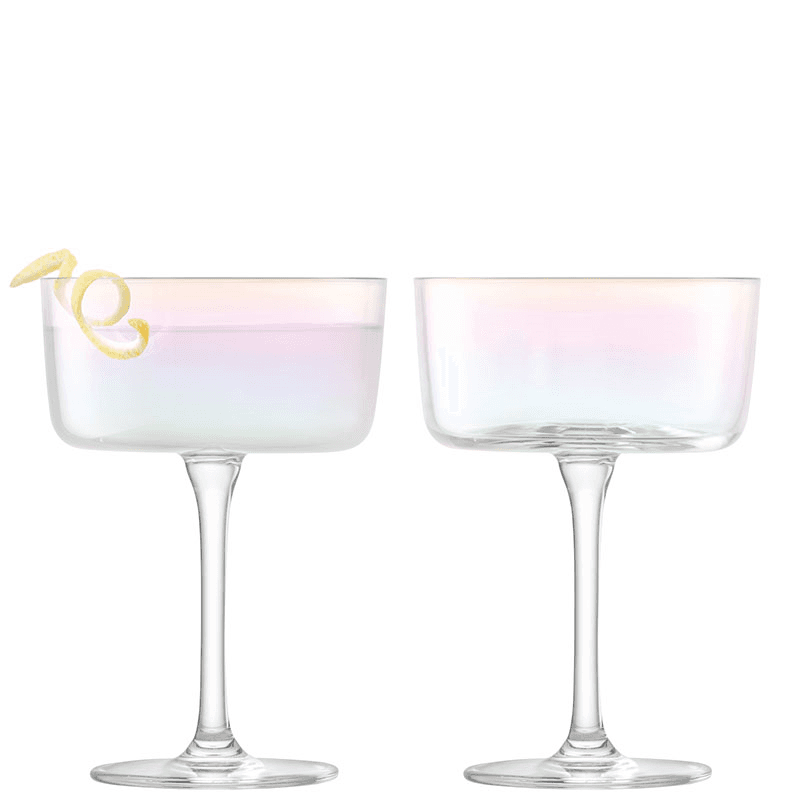 Iridescence Set of 2 Champagne/Cocktail Glasses, 230ml, Mother of Pearl