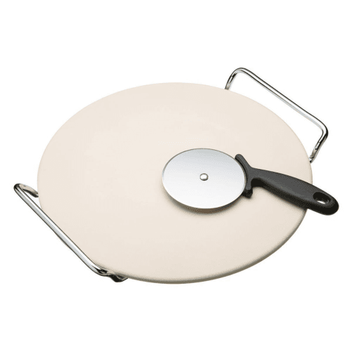 Image showing the World of Flavours - Italian Pizza stone, stand and cutter set, 32cm product.