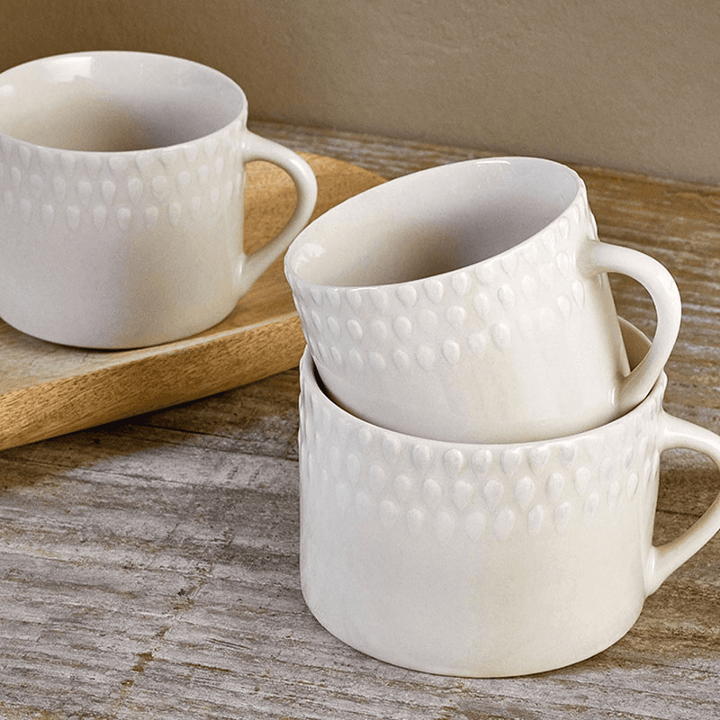 Ela Set of 2 Mugs, 370ml, Cream