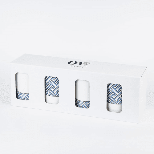 Image showing the Maze Set of 4 Mugs, 350ml, Cornflower Blue product.