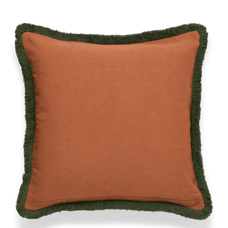 Wilde Cushion Cover, 51 x 51cm, Sage / Terrcota