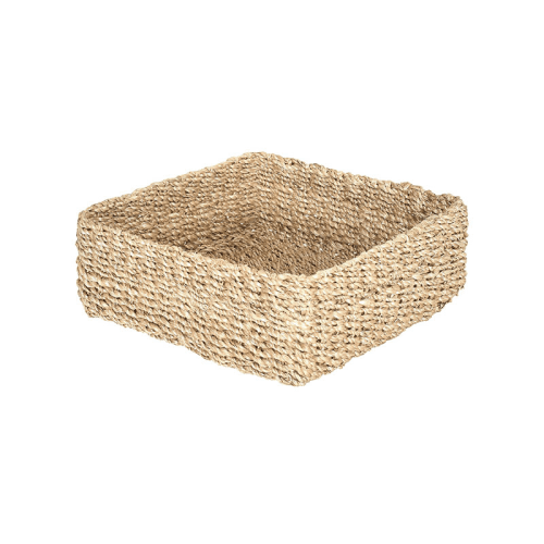 Image showing the Abaca Square Storage Basket, Small, Natural product.