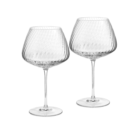 Image showing the Vera Wang Swirl Set of 2 Red Wine Glasses, 690ml, Clear product.