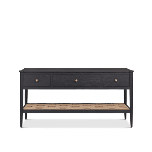 Image showing the Frome Console Table, Warm Black product.