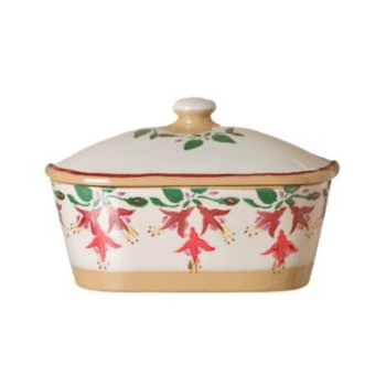Image showing the Covered Butterdish, Fuchsia, Ceramic, 19x14x13cm product.