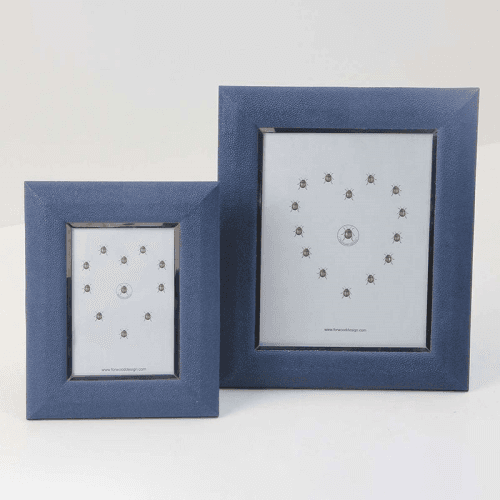 Image showing the Photo Frames, Bella, Shagreen, Nile Blue, Small, 7 x 5" product.