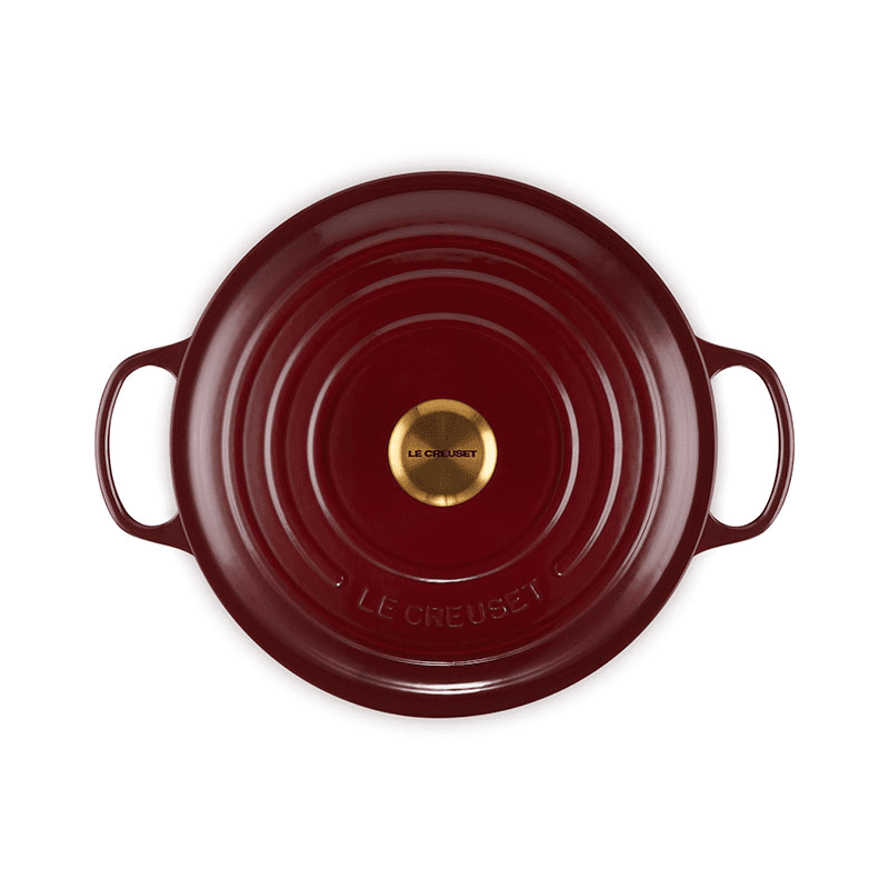 Signature Cast Iron Round Casserole, 28cm, Garnet