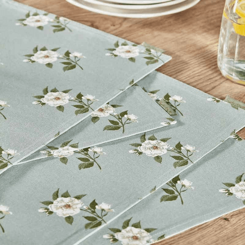 Rose Set of 2 Placemats, Duck Egg