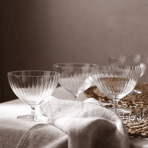 Image showing the Skye Optic Set of 4 Dessert Bowls, Clear product.