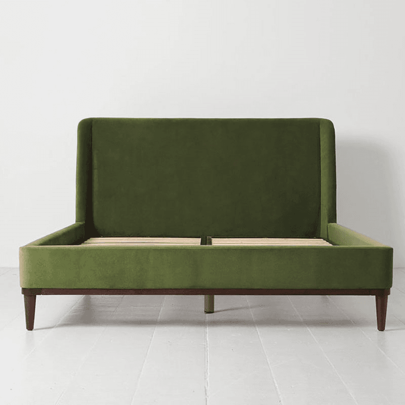 Bed 02 Velvet King Size Frame, Vine