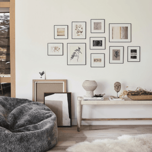 Image showing the Fine Black Gallery Set of 10 frames, Black product.