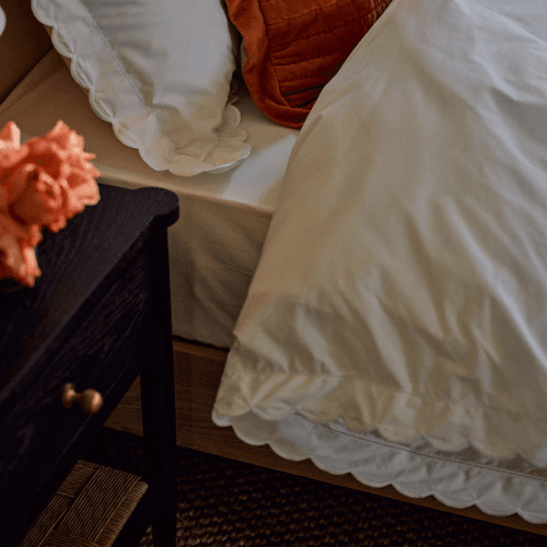 Image showing the Madalena Super King Duvet Cover, White product.