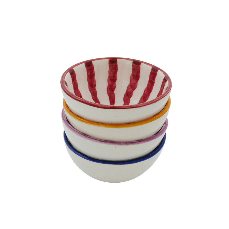 Wave Set of 4 Breakfast Bowls, D16cm, Multi