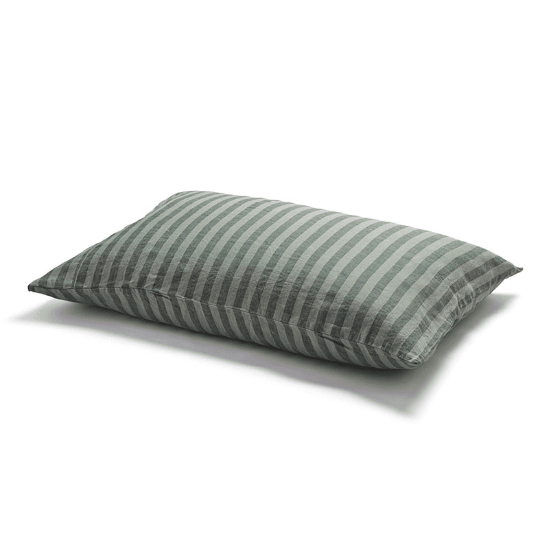 Pembroke Stripe Pillowcases, Standard, Pine Green