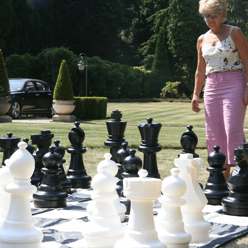 Giant Chess Set with Mat