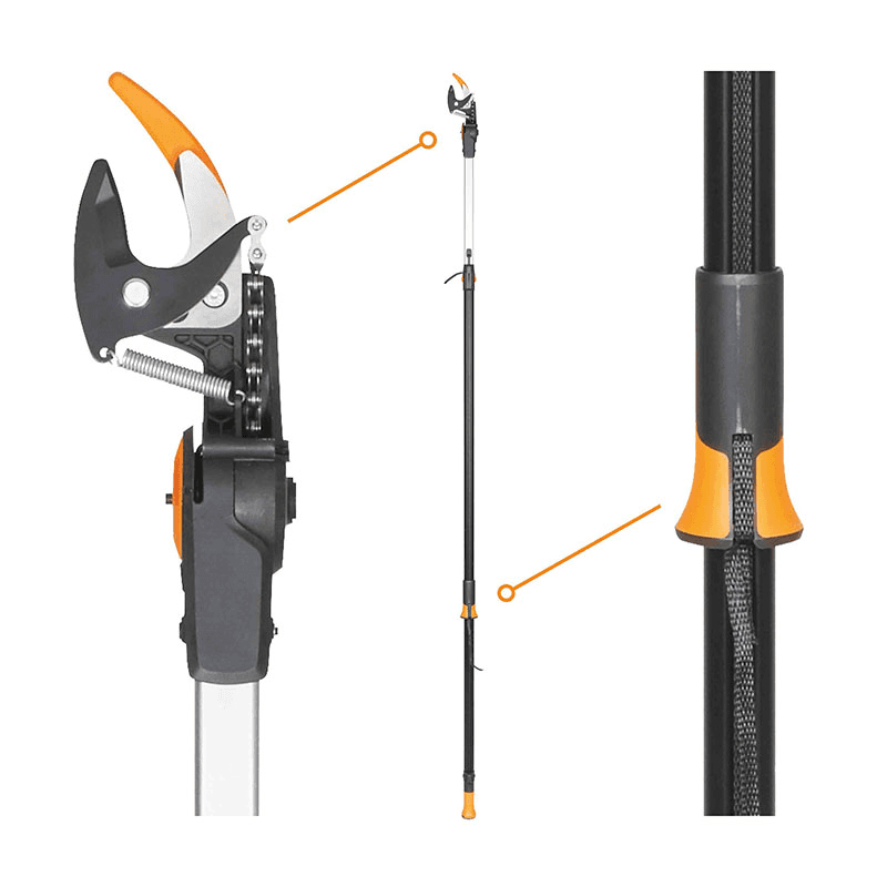 PowerGear Telescopic Tree Pruner, L230 x W11 x D7.5cm, Black and Orange