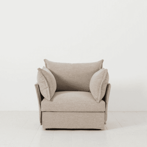 Image showing the Model 06 Velvet Armchair, Elephant product.