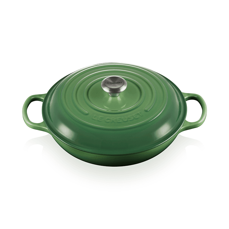 Signature Cast Iron Shallow Casserole, 30cm, Bamboo