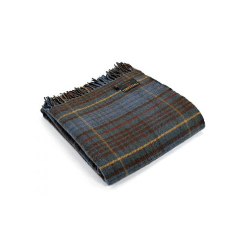 Image showing the Polo Fringe Picnic Rug, Tartan, Antique Hunting Stewart (Leather Straps) product.
