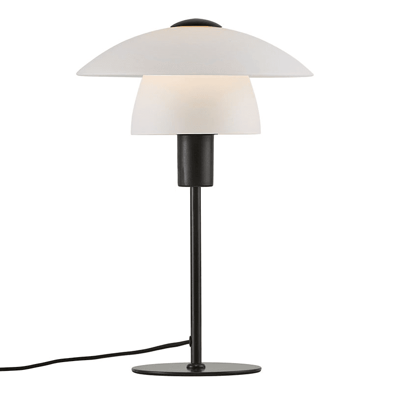 Verona Table Lamp, H40cm, Opal White