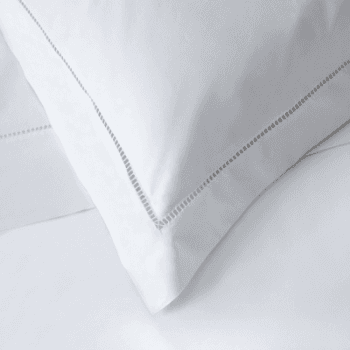 Image showing the Santorini - 200 Thread Count Single flat sheet, W180 x L275cm, white product.