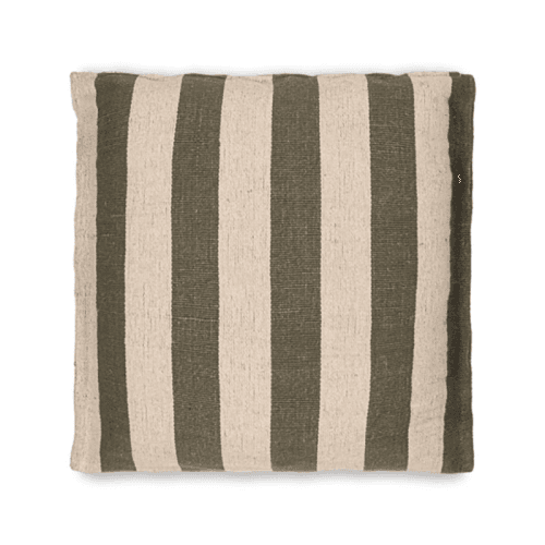 Image showing the Kobbari Jute & Cotton Cushion Cover, 50 x 50cm, Moss Green product.