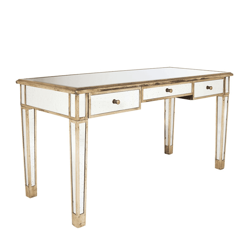 Versailles Dressing table, L152 x W66 x H79cm, Antique Mirrored