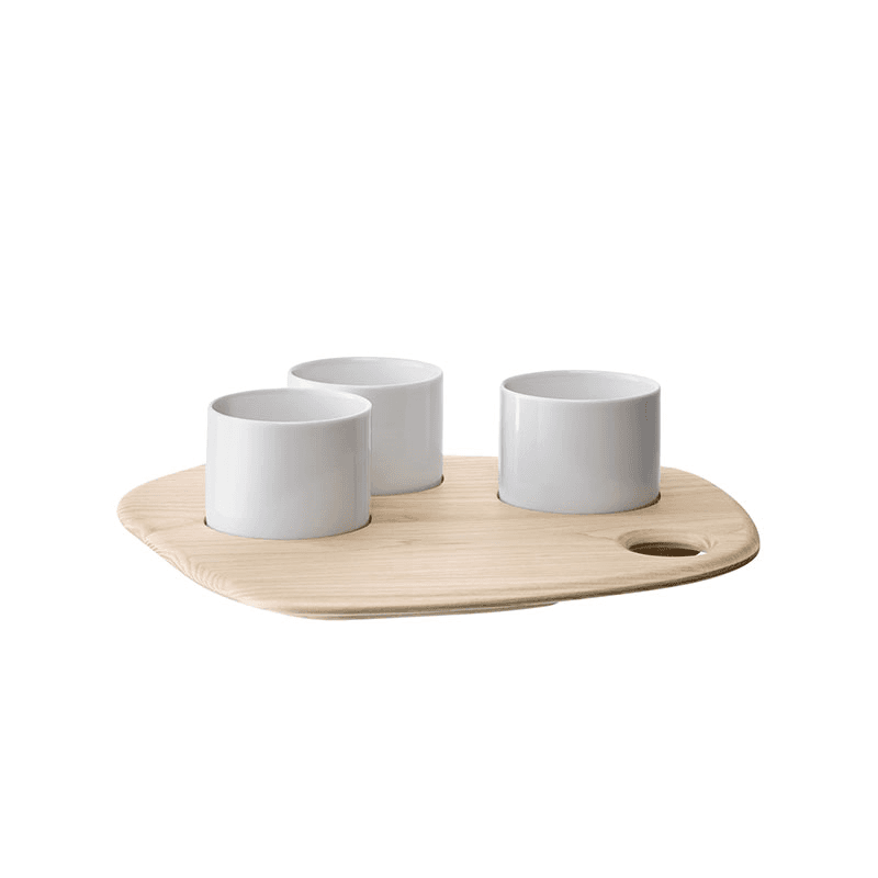 Palette Tapas Set and Board, D32cm, Ash Wood