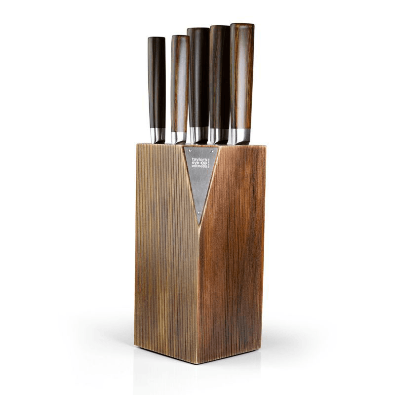 Tacoma 5 Piece Knife Block Set, Walnut