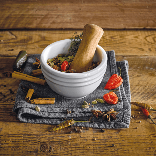 Image showing the James Martin Cook Pestle & Mortar, Soft Grey product.