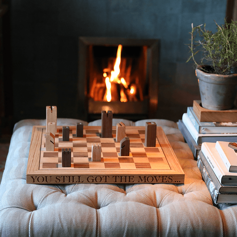 Personalised Chess Board, Oak