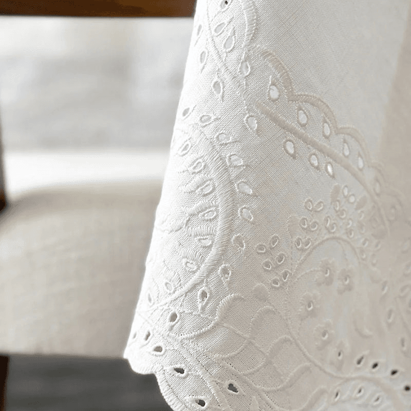 Broderie Anglaise Linen Napkin, 50 x 50cm, White