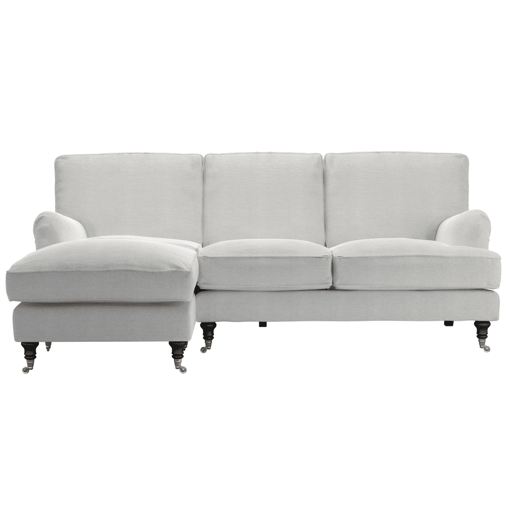 Bluebell Left Hand Facing Chaise Sofa, House Basket Weave, Pumice, Pumice