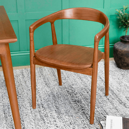 Image showing the Rowley Dining Chair, Mahogany product.