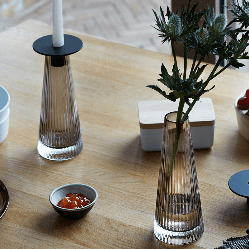 Beacon Candle Holder, H22cm, Jet Black