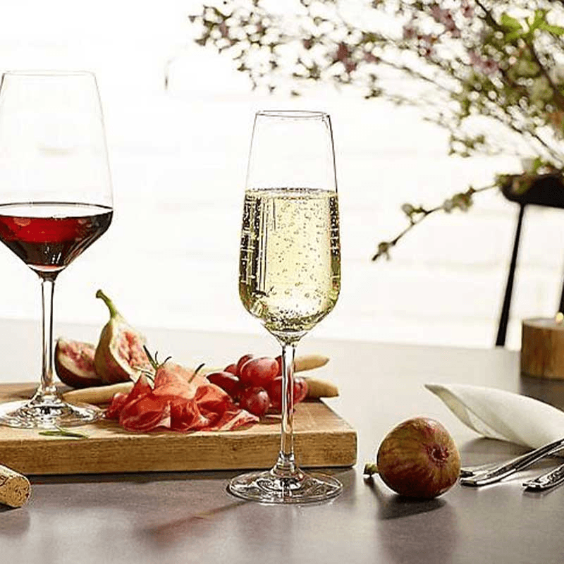 Vivo Voice Set of 4 Champagne Flutes, 360ml, Clear