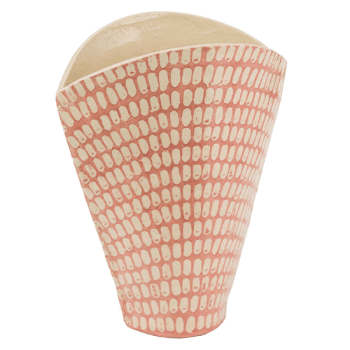 Image showing the Dash Fan Vase, H25cm, Pink product.