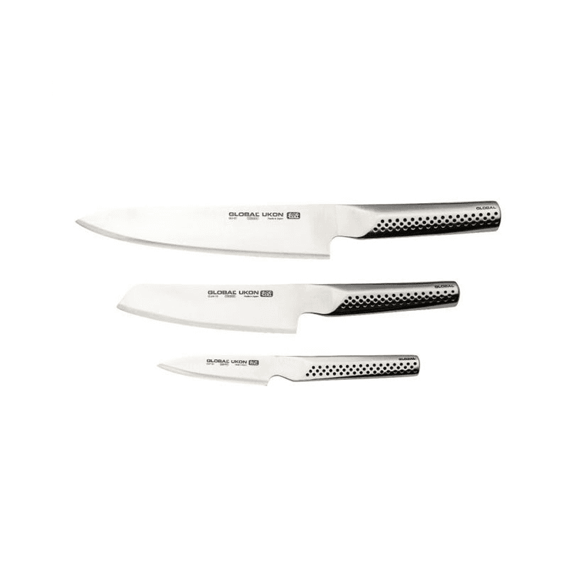 Ni 3 Piece Knife Set, Silver