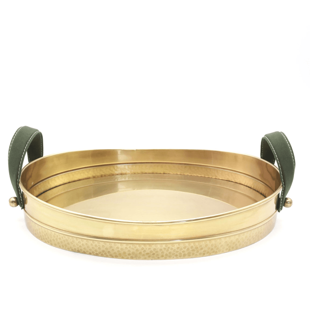 Serving Tray, Antique Brass