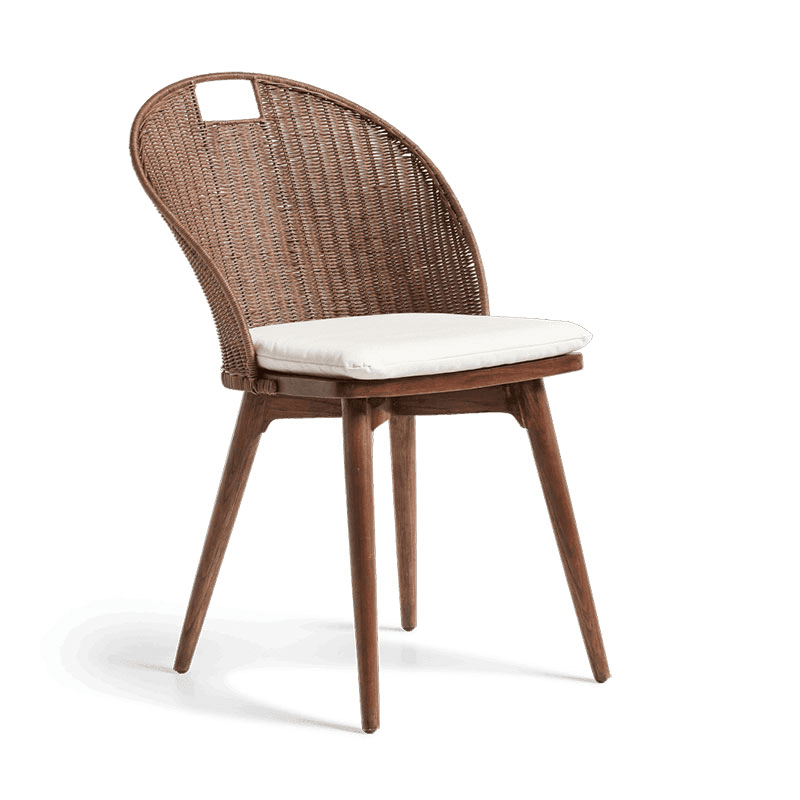 Panela Rattan Dining Chair, Chestnut