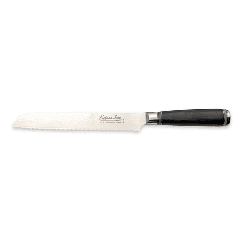 Image showing the Katana Saya Pakkawood Bread Knife, 20cm Damascus Blade product.