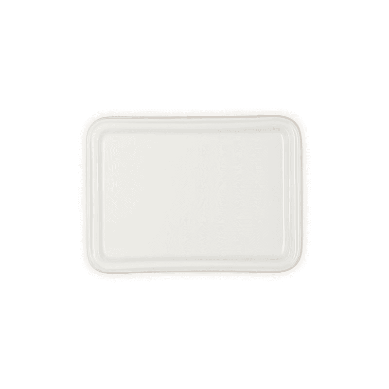 Stoneware Butter dish, 17 x 13 x 9cm, Meringue