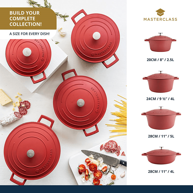 Casserole Dish, 5L, Red