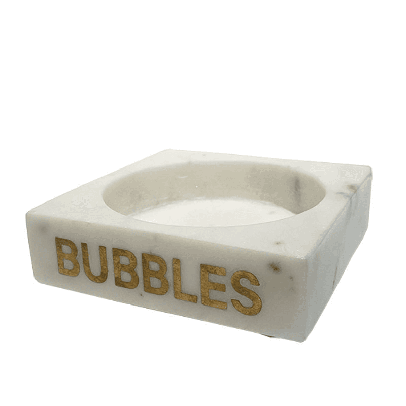 Bubbles Bottle Holder, L12.5x W12.5 x H3.5cm, White