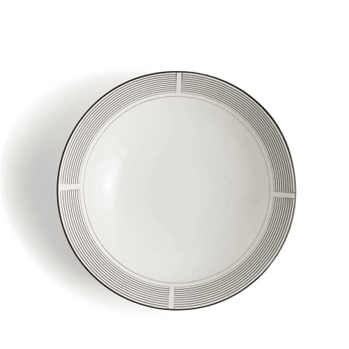 Image showing the Luxe Graphite Soup/Noodle Bowl, Black & White product.